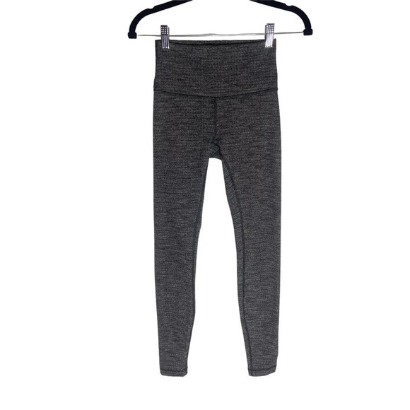 Lululemon Wunder Under High-Rise Tight *28" Luon Variegated Knit Black Heathered - Picture 1 of 9